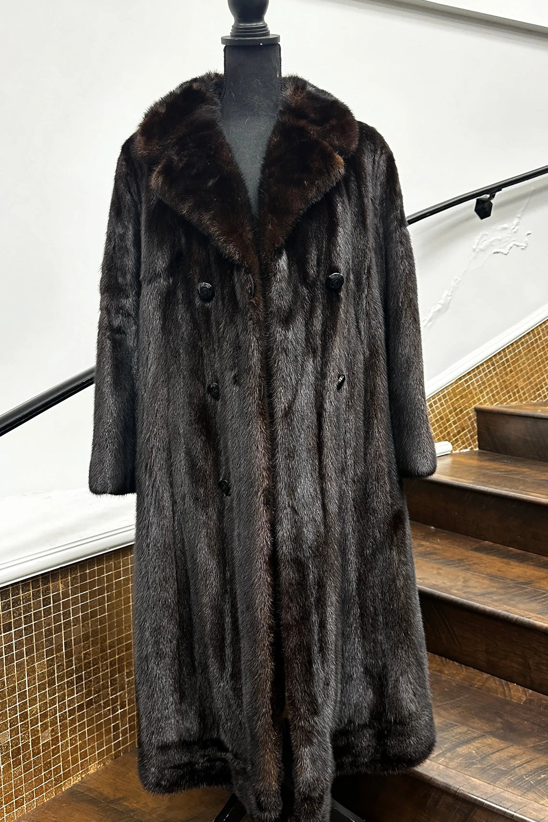 Vintage Mahogany Mink Reversible 7/8 Coat