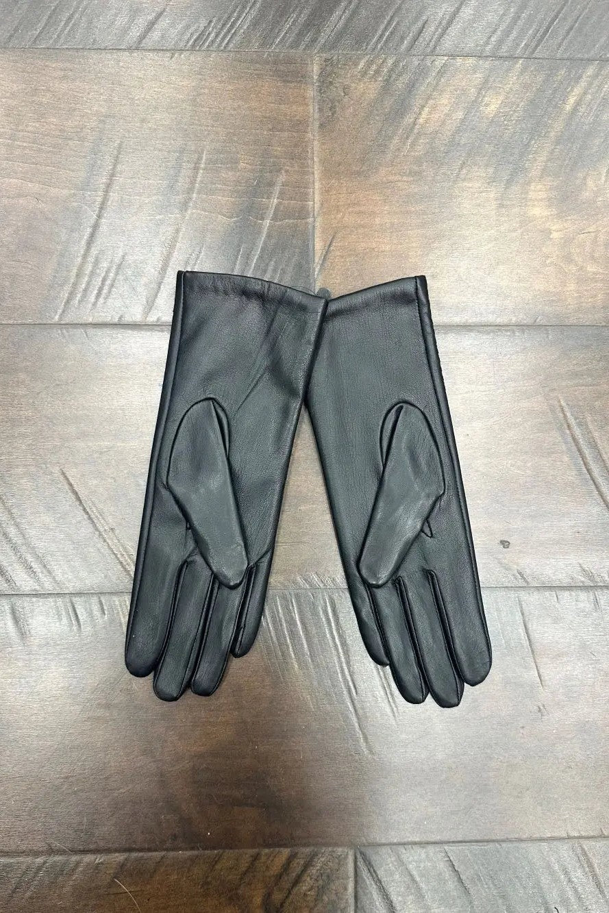 Leather Gloves w/ Design On Side