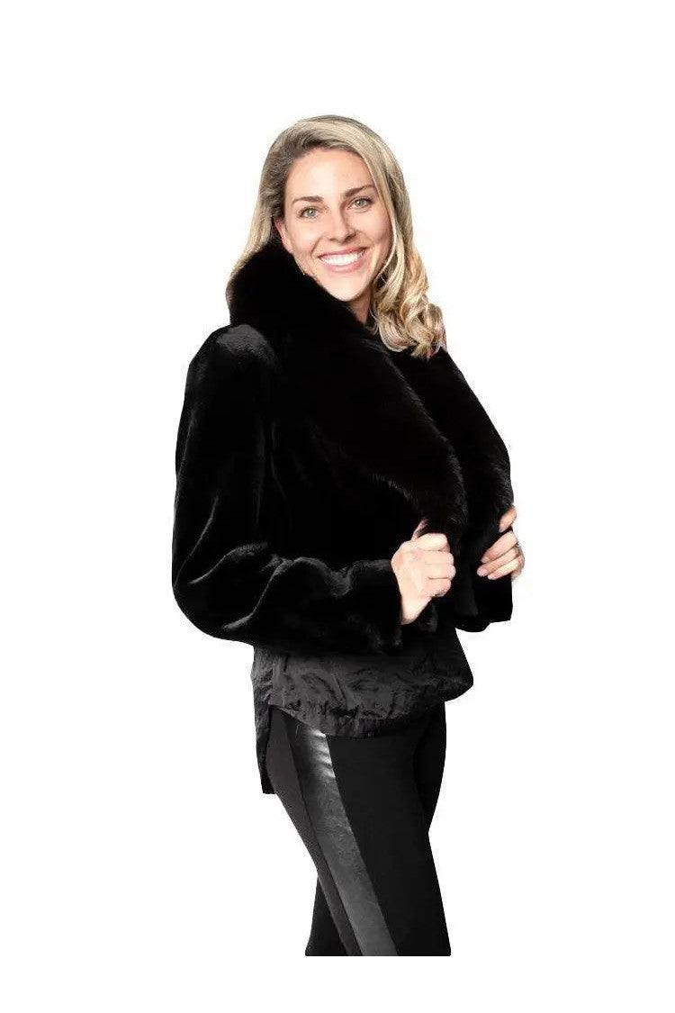 Black 2024 mink jacket