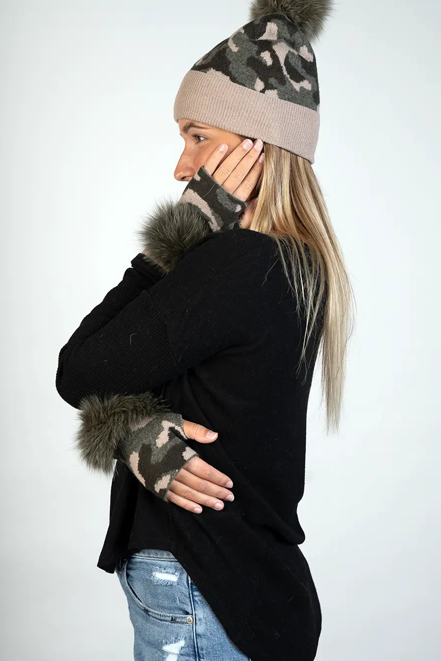 Camouflage Fingerless Gloves