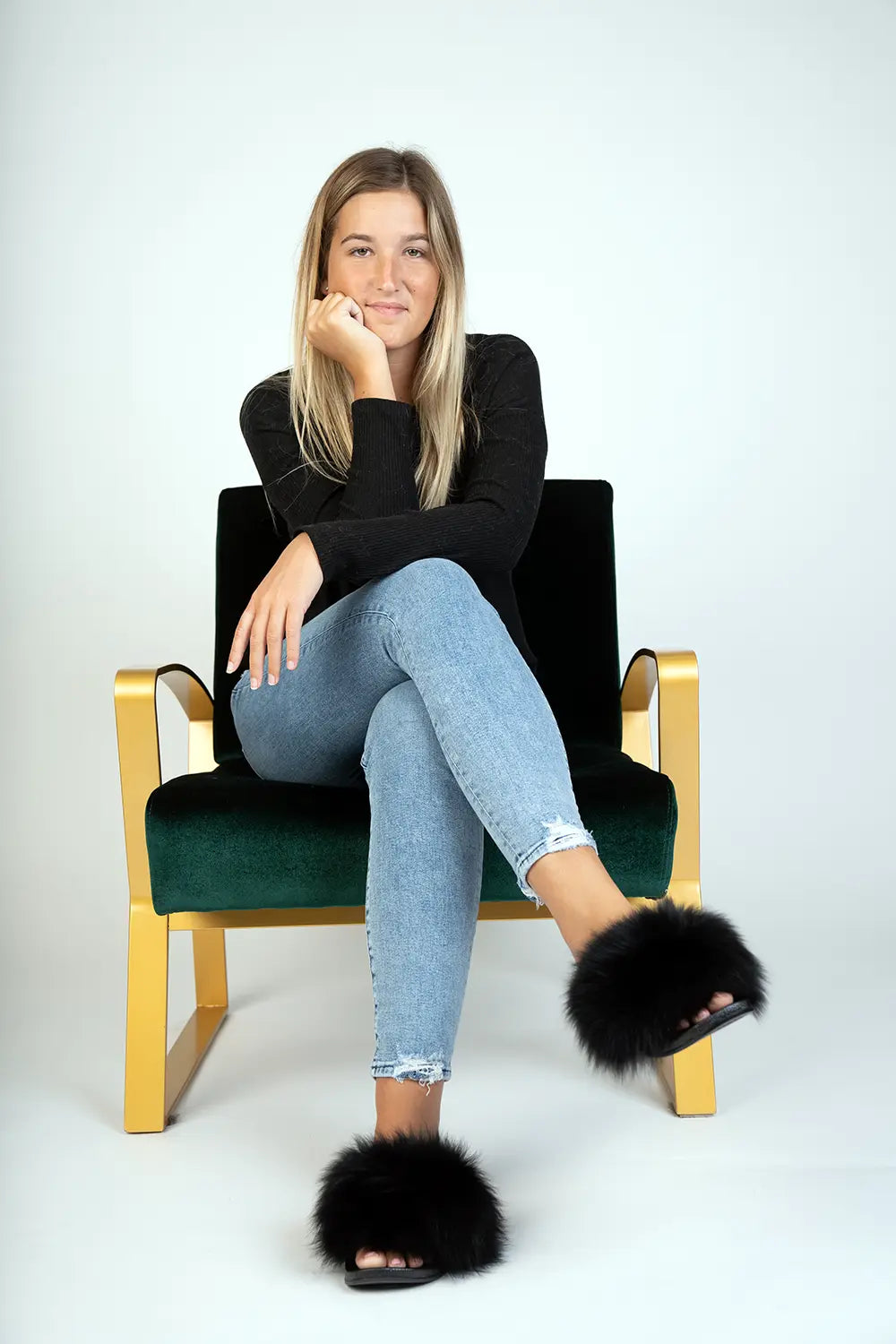 Black Fox Slippers