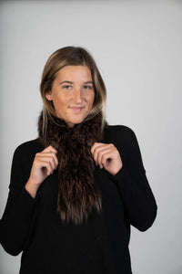 Dyed Copper Fox Pelt Scarf