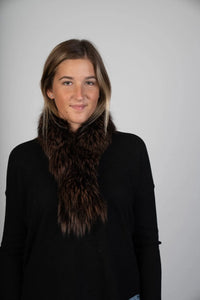 Dyed Copper Fox Pelt Scarf