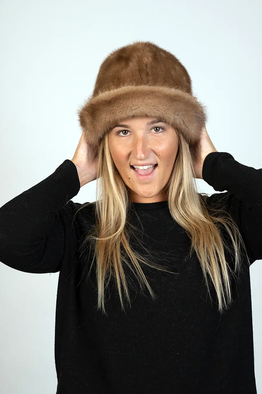 Dyed Mink Floppy Hat