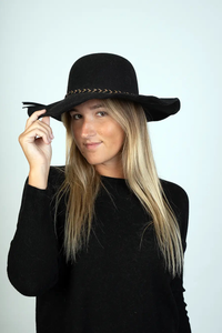Flat Hat with Chain Detail