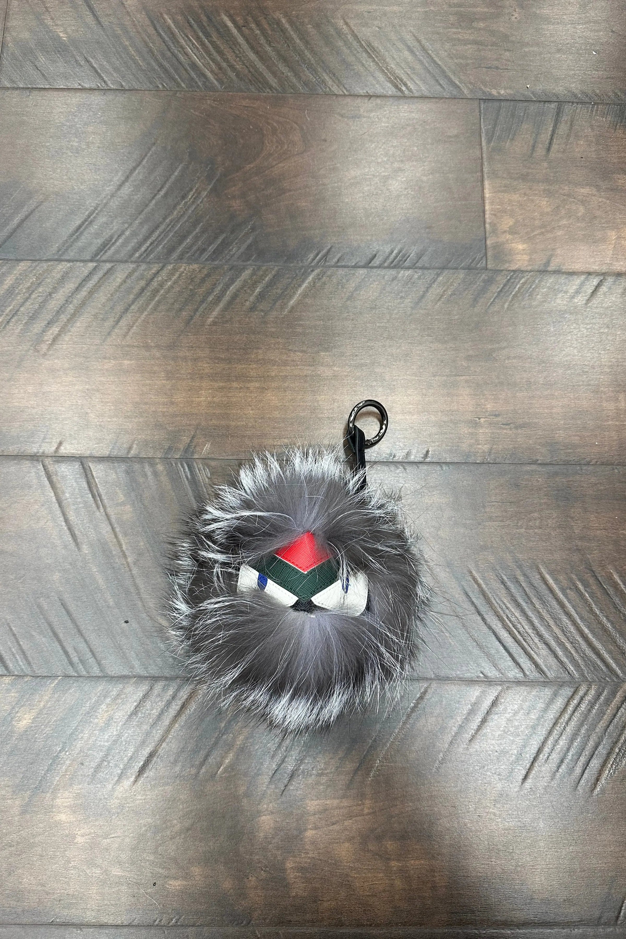 Gray Fox/Green Eyes Monster Keychain