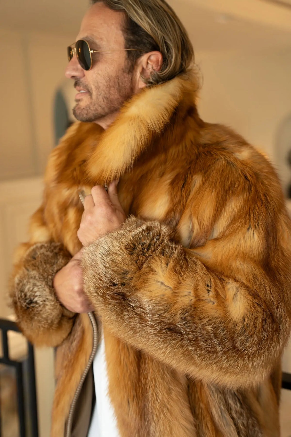 Men's Red Fox Bomber Jacket