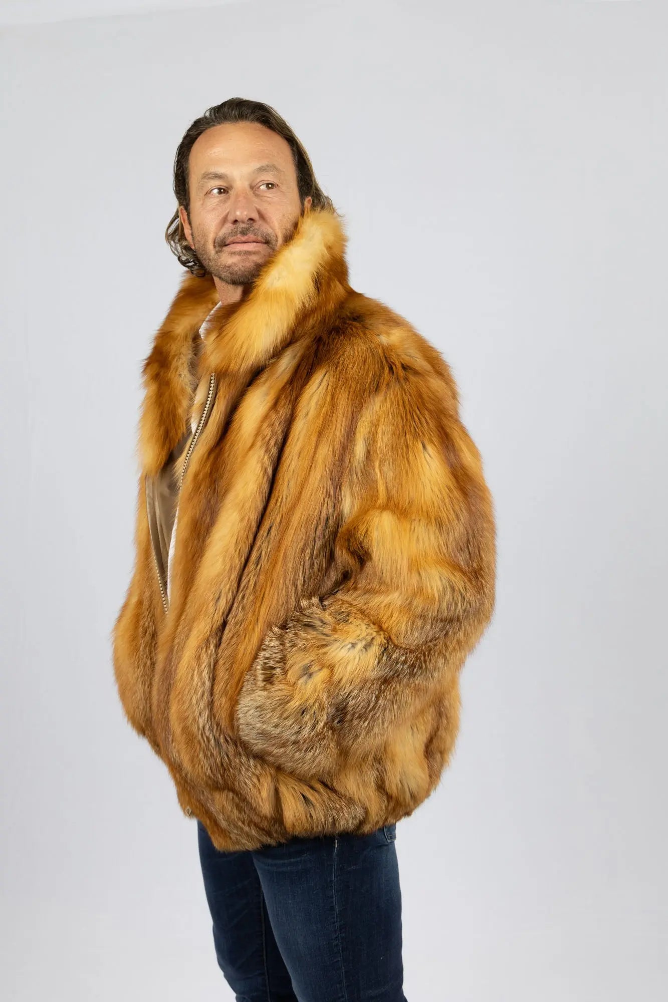 Men's Red Fox Bomber Jacket