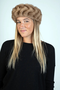Pastel Beaded Mink Headband