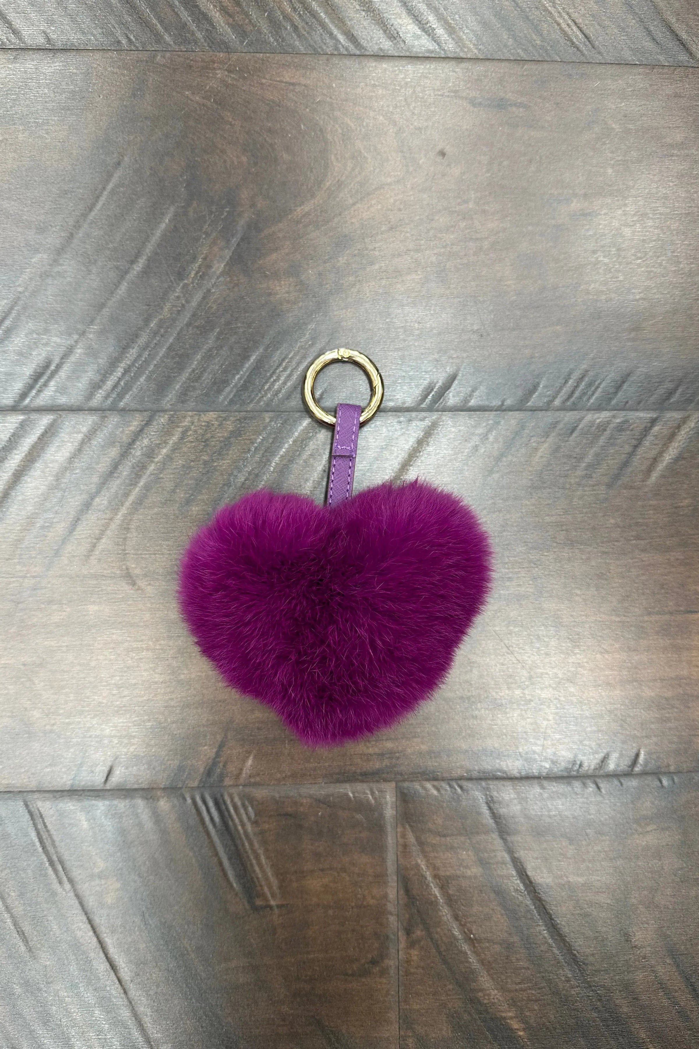 Purple Rexx Rabbit Heart Keychain