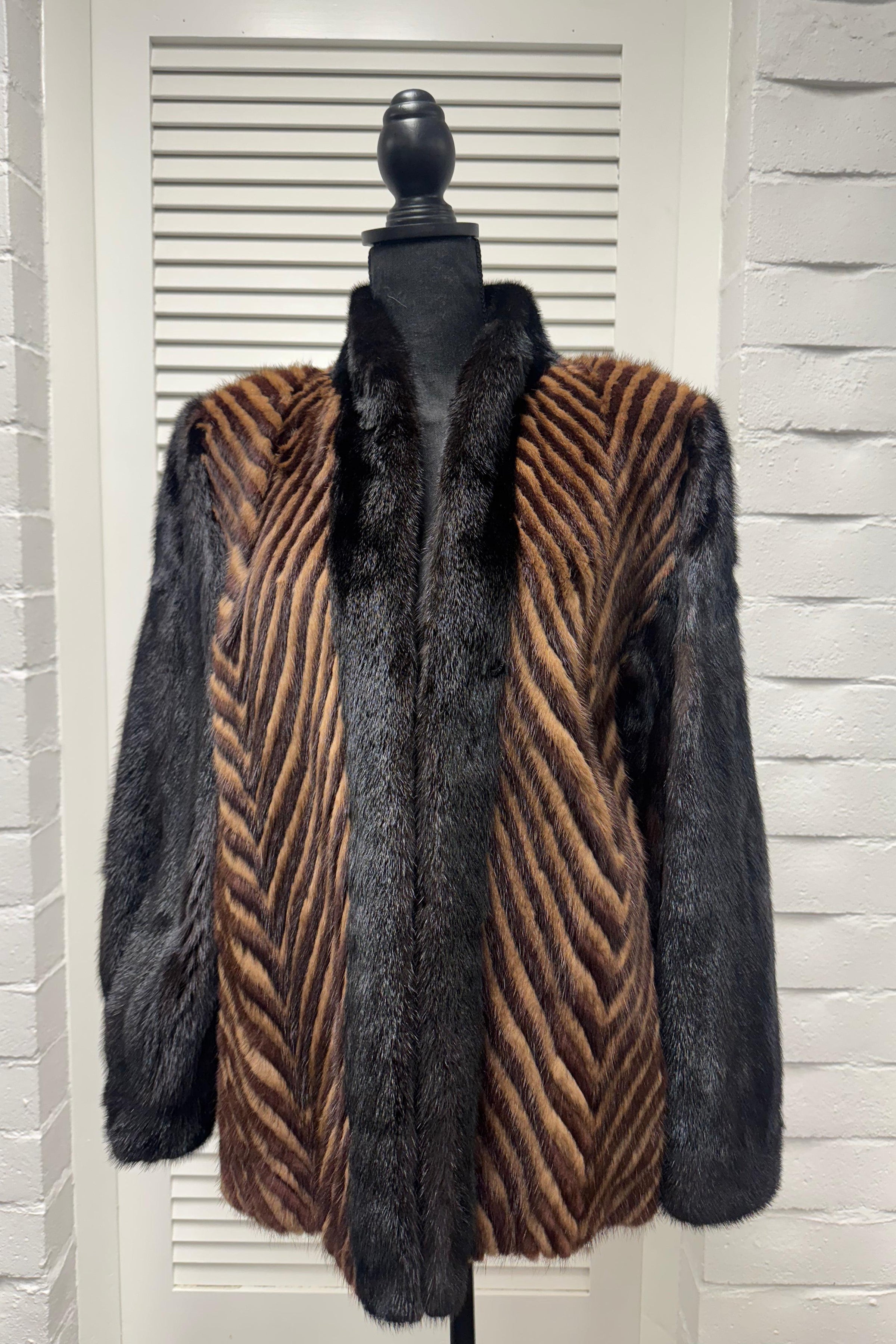 Vintage Autumn Haze Mink Jacket