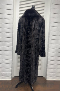 Vintage Black Pieced Mink Coat