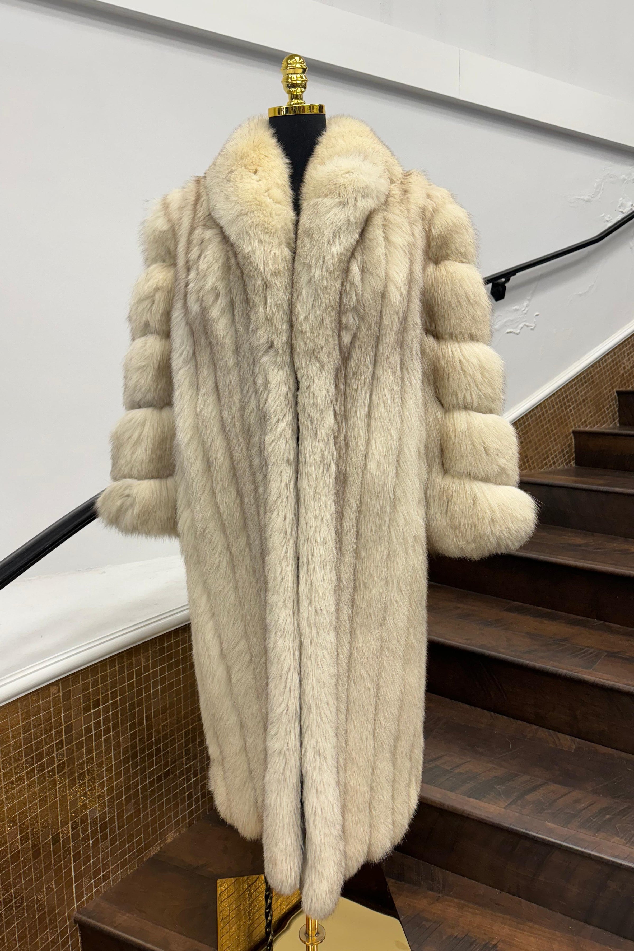 Vintage Blue Fox Coat