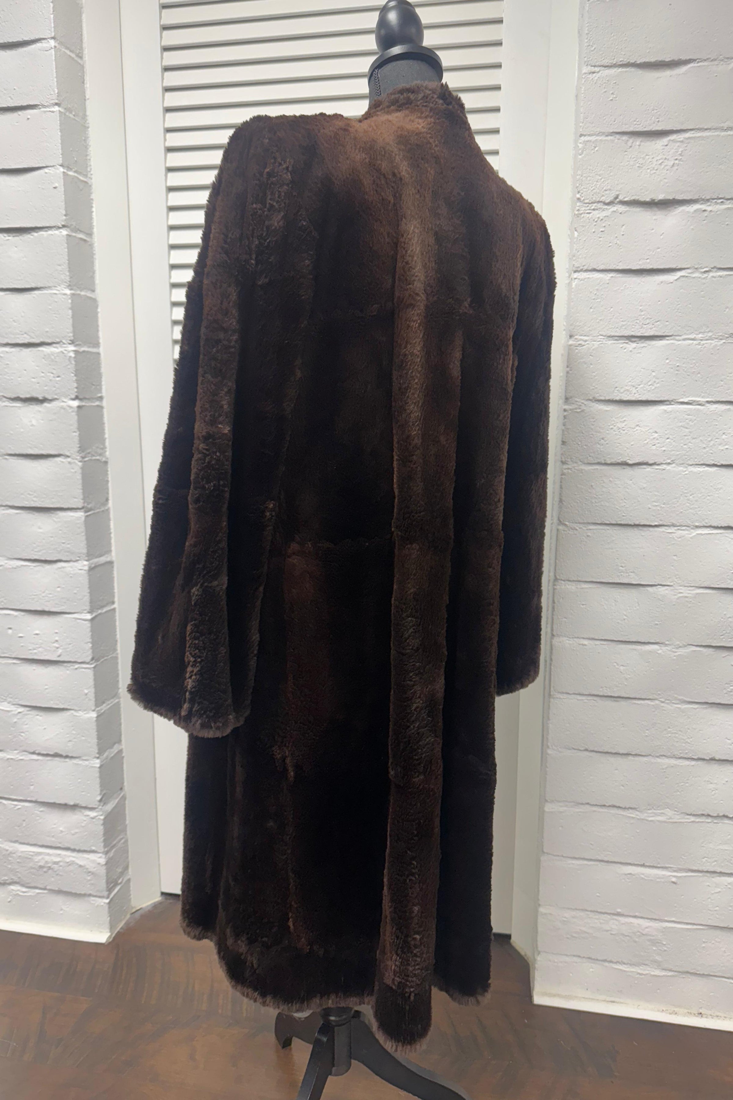 Vintage Brown Sheared Coat