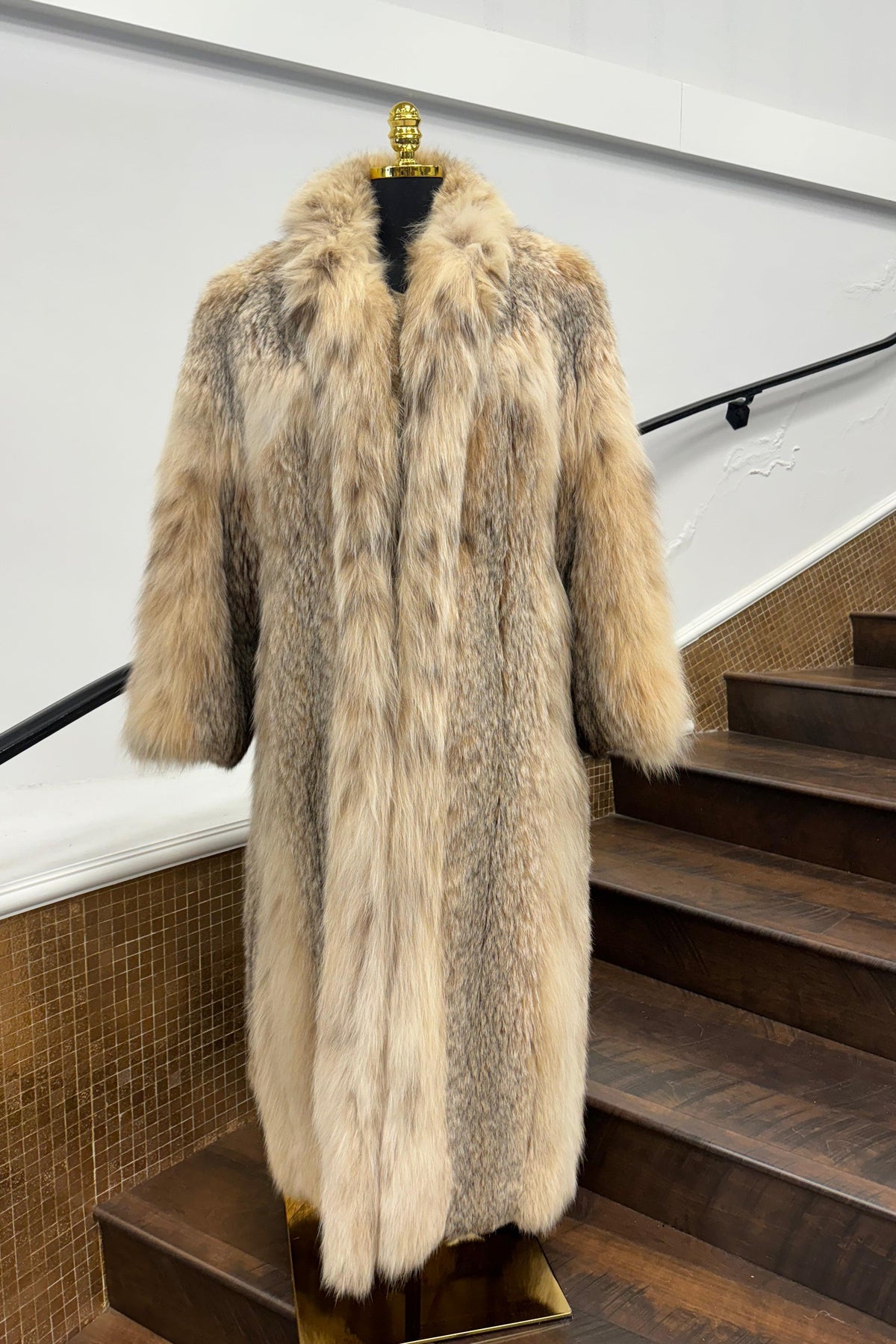Vintage Canadian Lynx Coat with Matching Headband