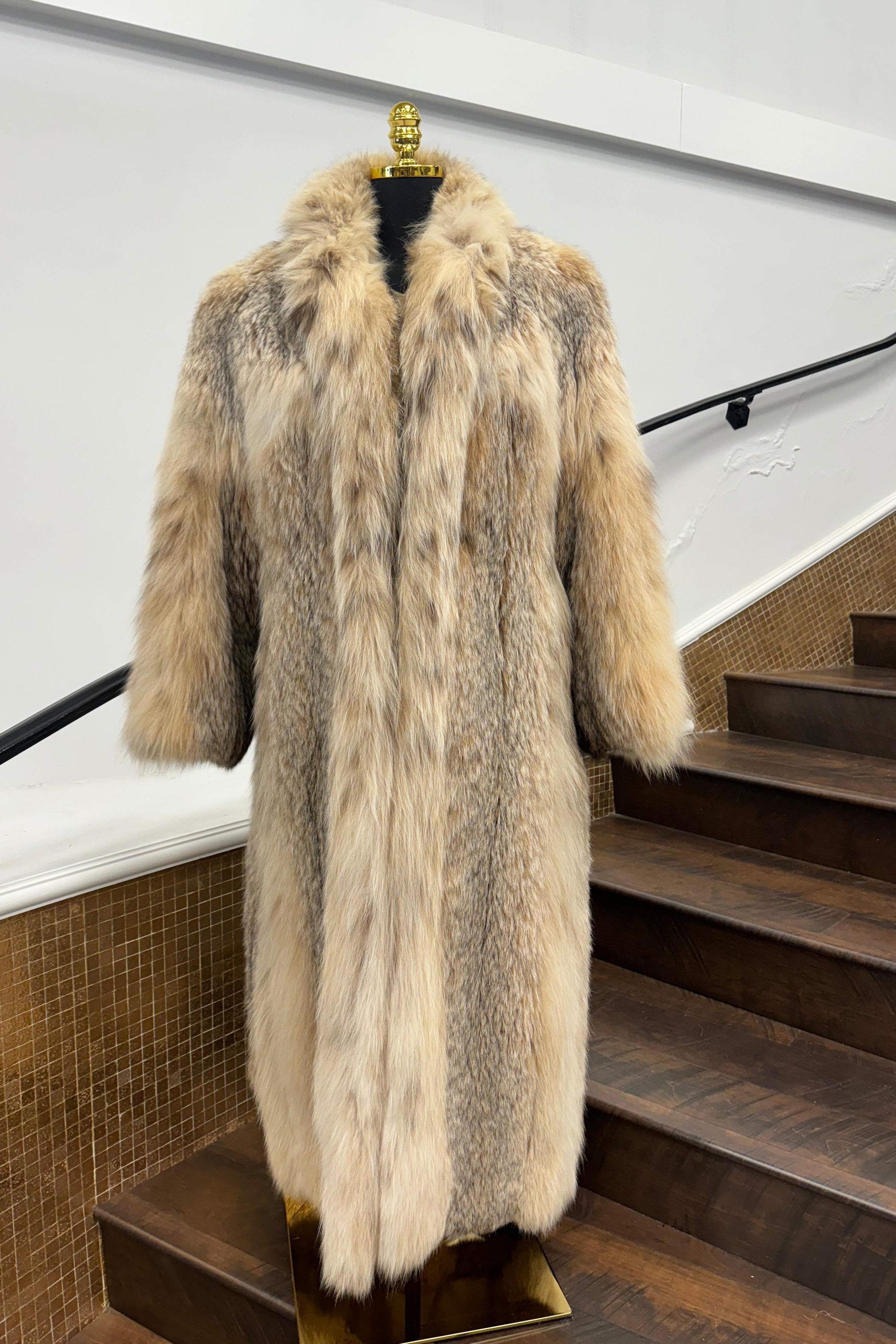 Vintage Canadian Lynx Coat with Matching Headband