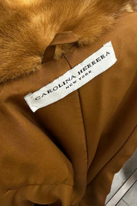 Vintage Carolina Herrera Whiskey Mink Coat