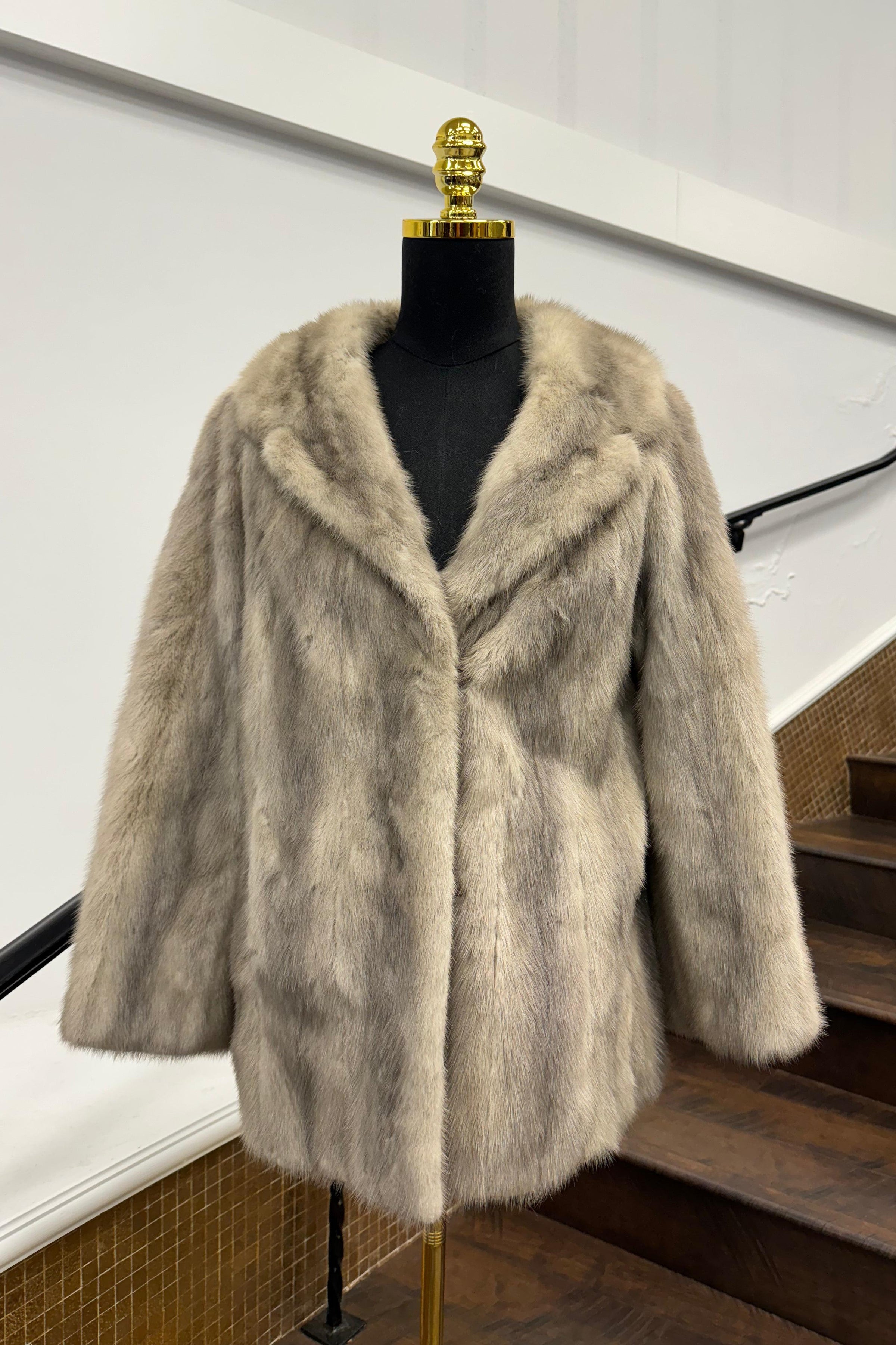 Vintage Cerulean Mink Stole