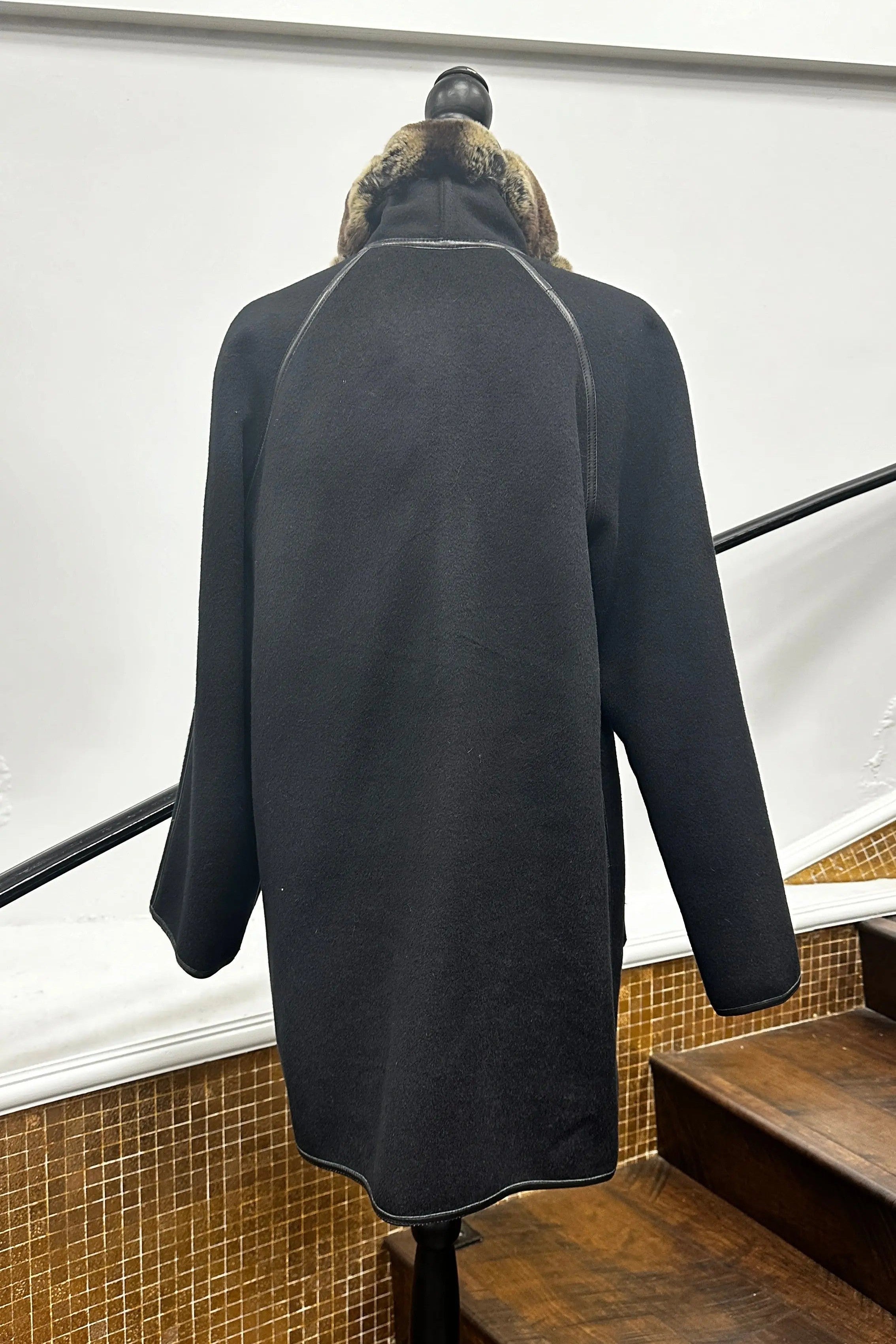 Vintage Double Faced Cashmere with Rex Collar Reversible