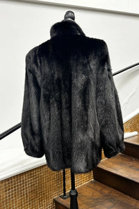 Vintage Dyed Black Mink Jacket