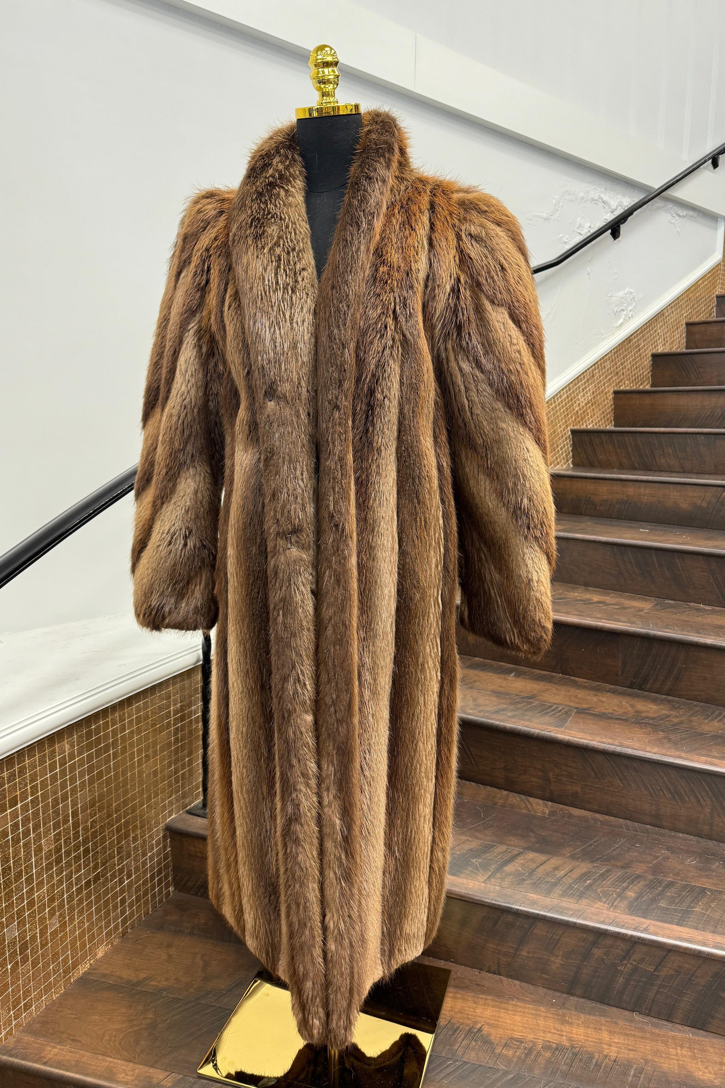 Vintage Full Length Beaver Coat