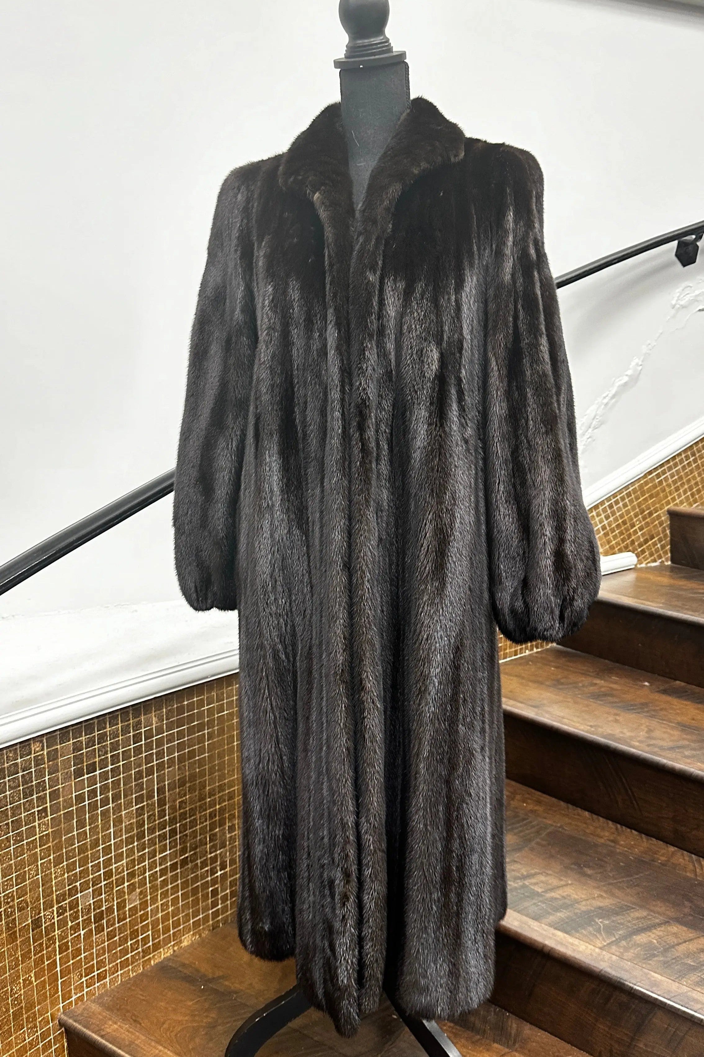 Vintage Full Length Mahogany Mink Coat