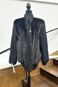 Vintage Mahogany Mink Sweater Jacket