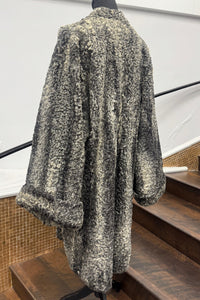 Vintage Oxidized Grey Persian Lamb Stroller