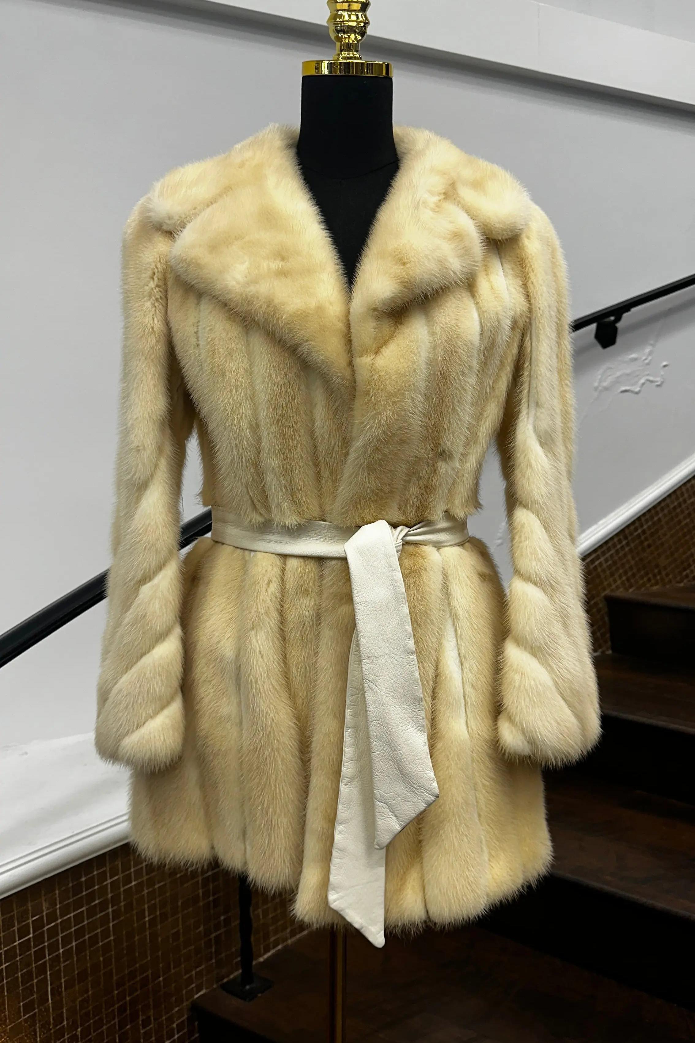 Vintage Oxidized Tourmaline Mink & Leather Stroller