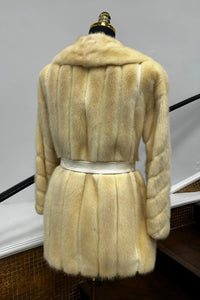 Vintage Oxidized Tourmaline Mink & Leather Stroller