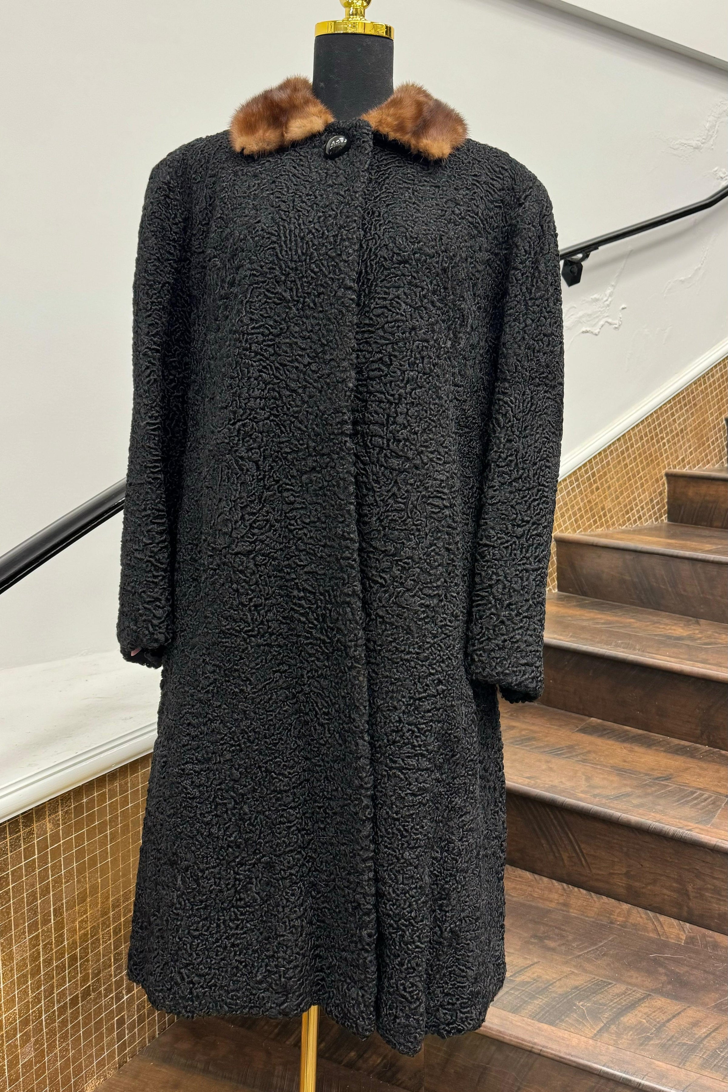 Vintage Persian Lamb Stroller & Mink Collar