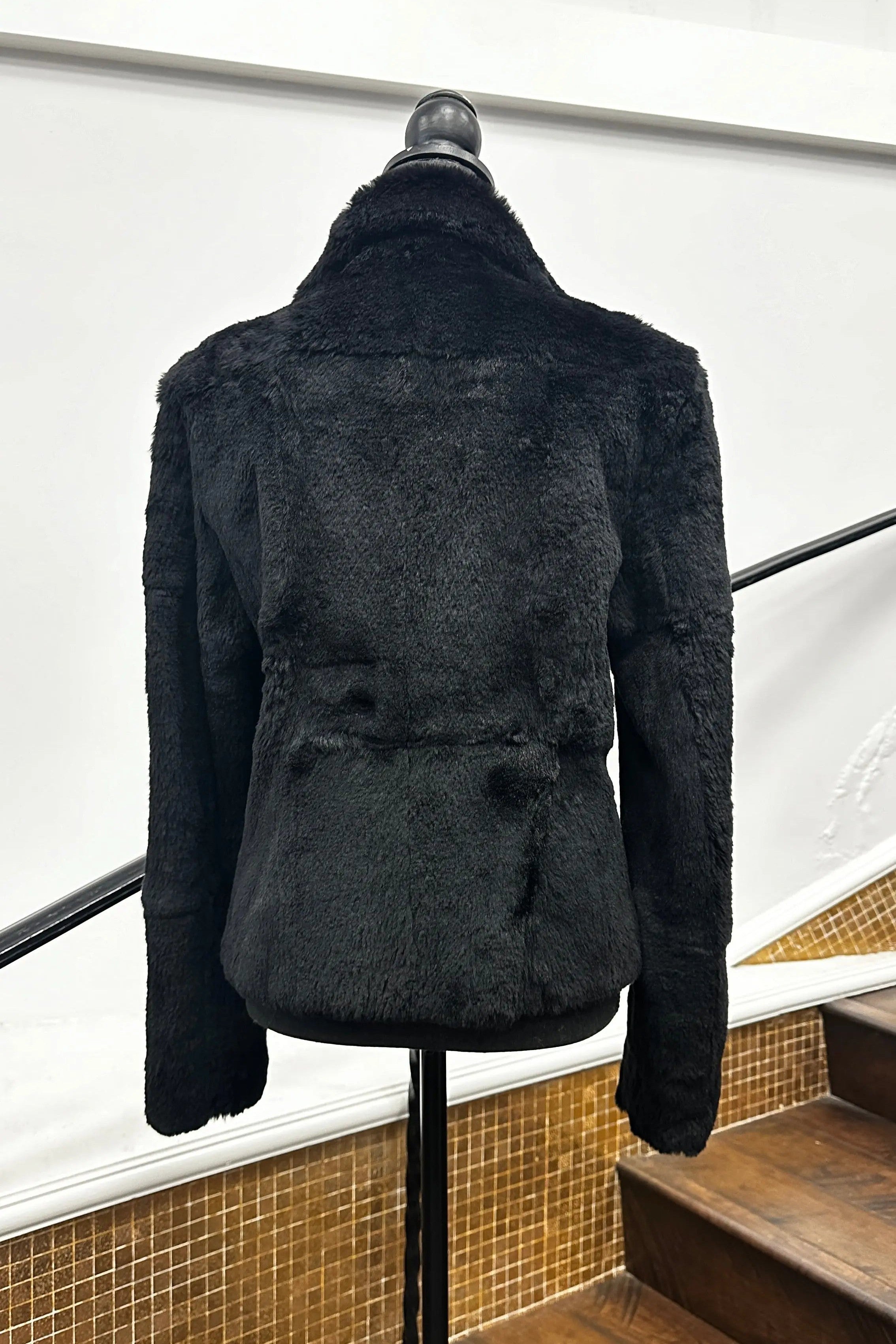 Vintage Rabbit Black Bomber Jacket