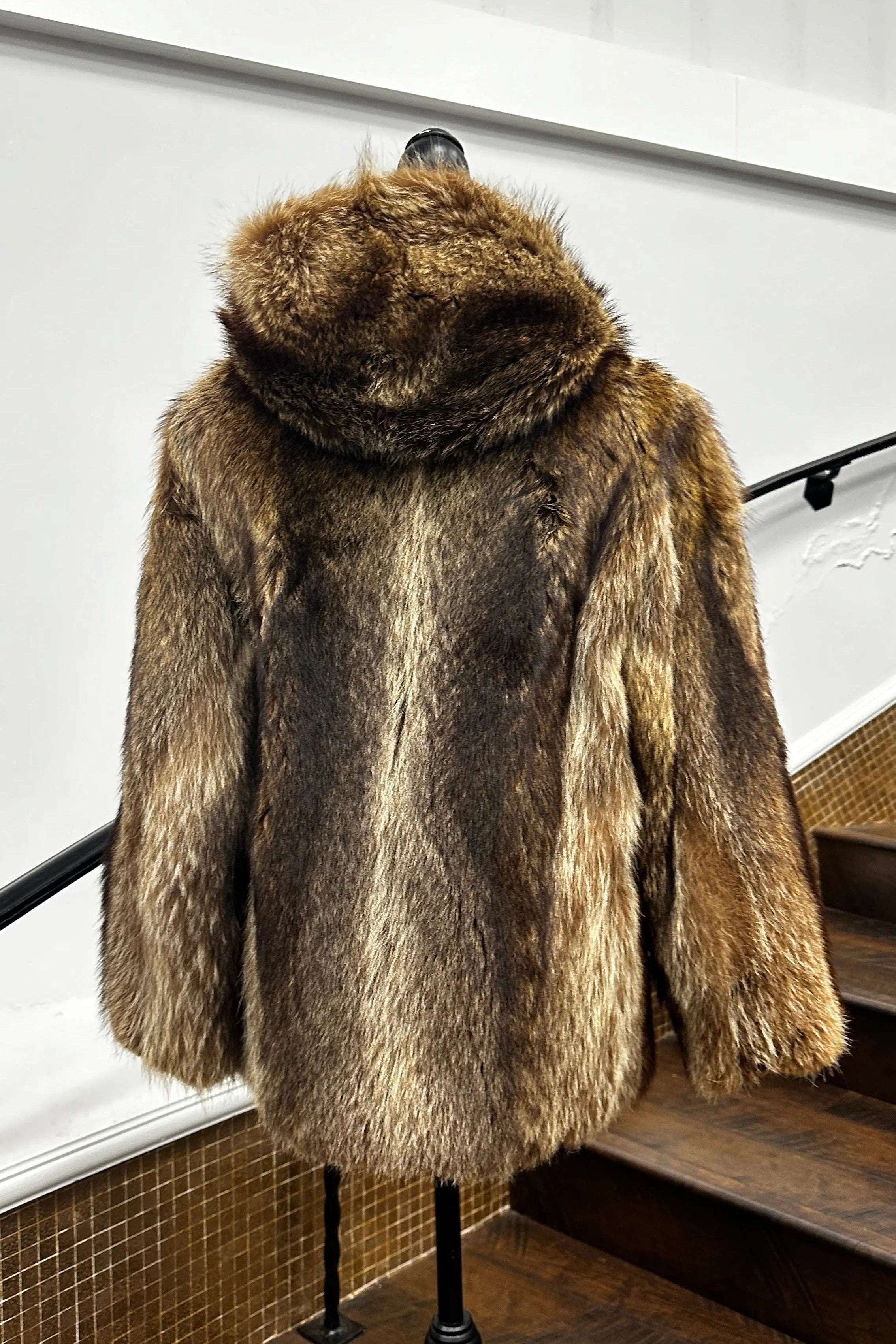 Vintage Racoon Jacket with Hood