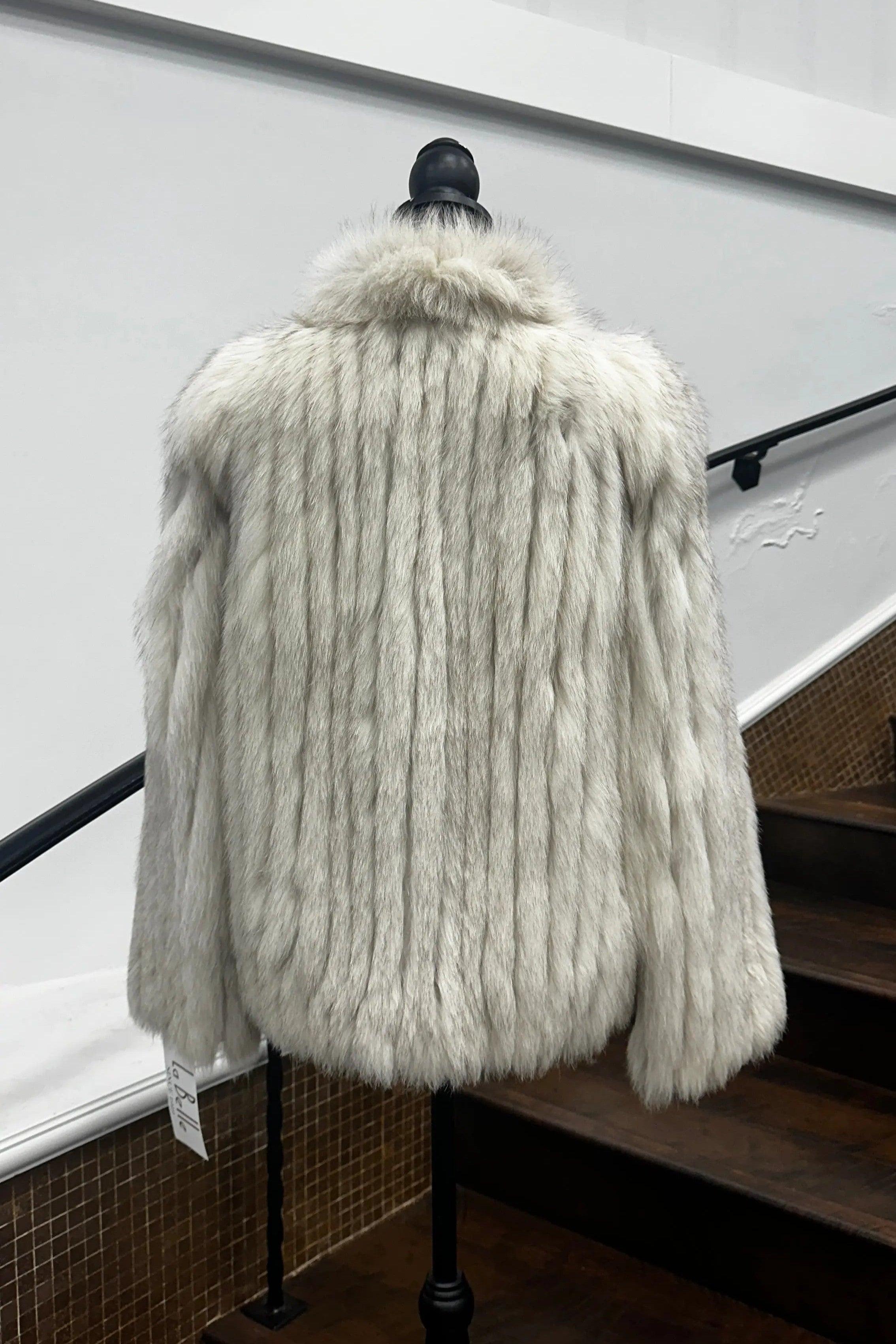 Vintage Ribbed Blue Fox Jacket