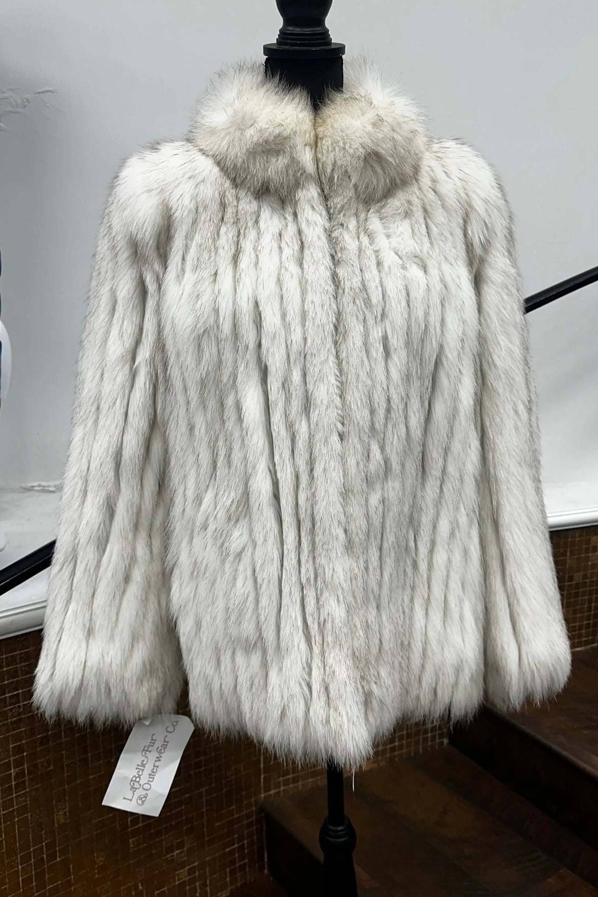 Vintage Ribbed Blue Fox Jacket