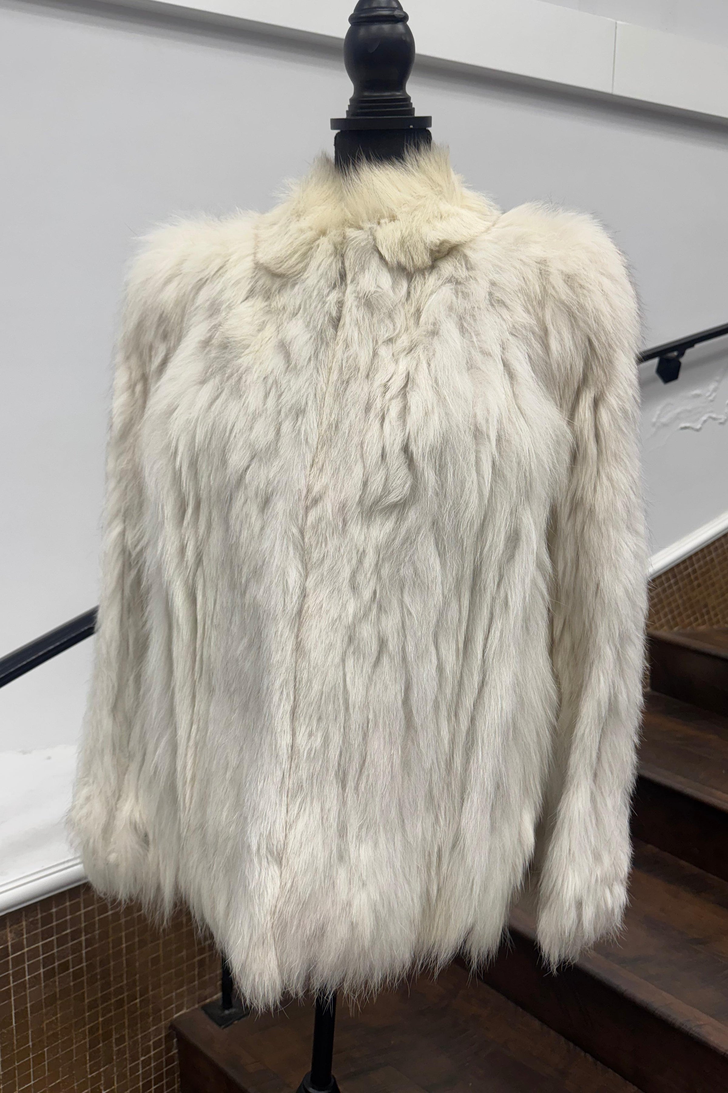 Vintage Ribbed Blue Fox Jacket