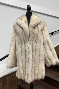 Vintage Ribbed Blue Fox Stroller