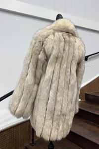 Vintage Ribbed Blue Fox Stroller