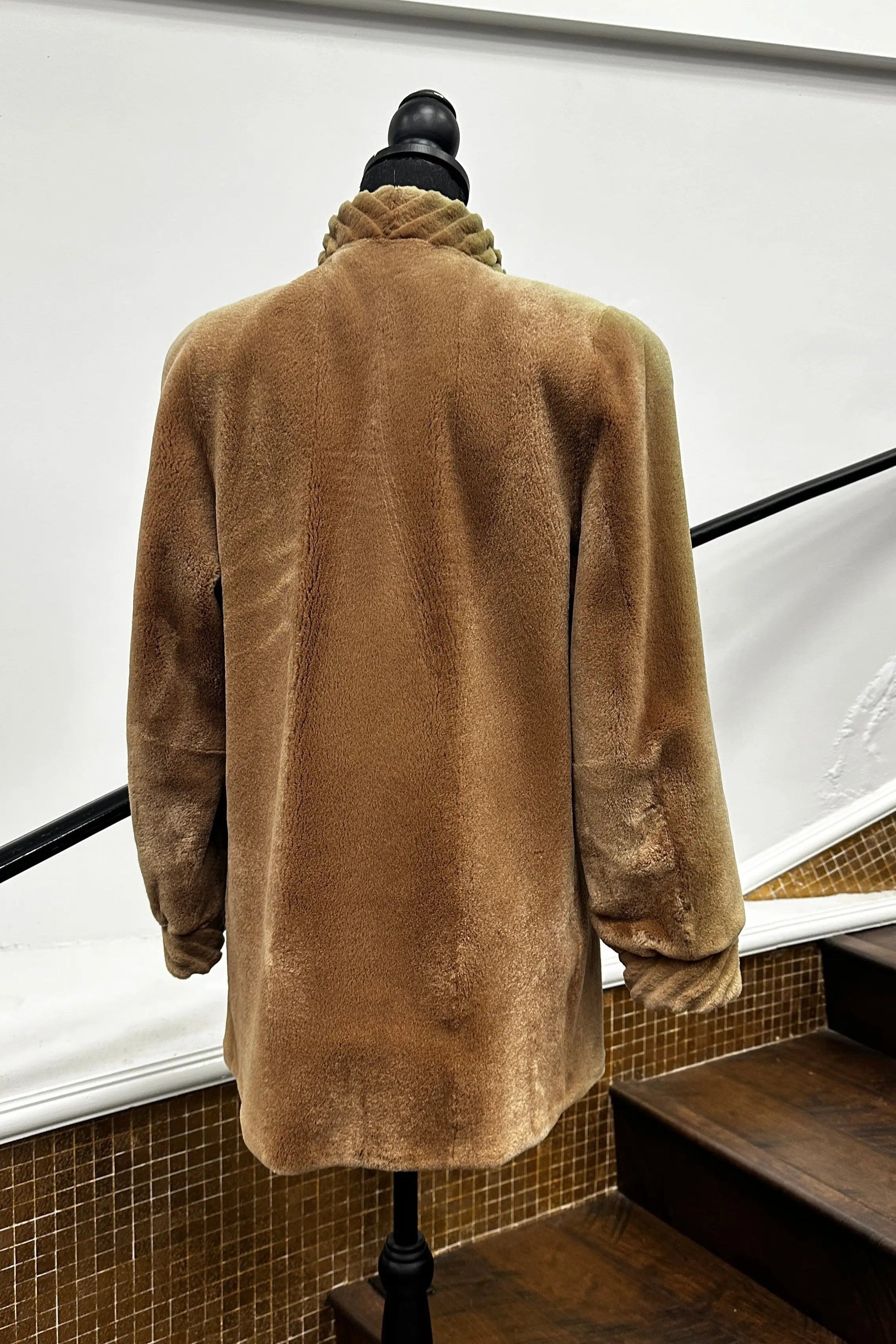 Vintage Sheared Beige Mink Stroller