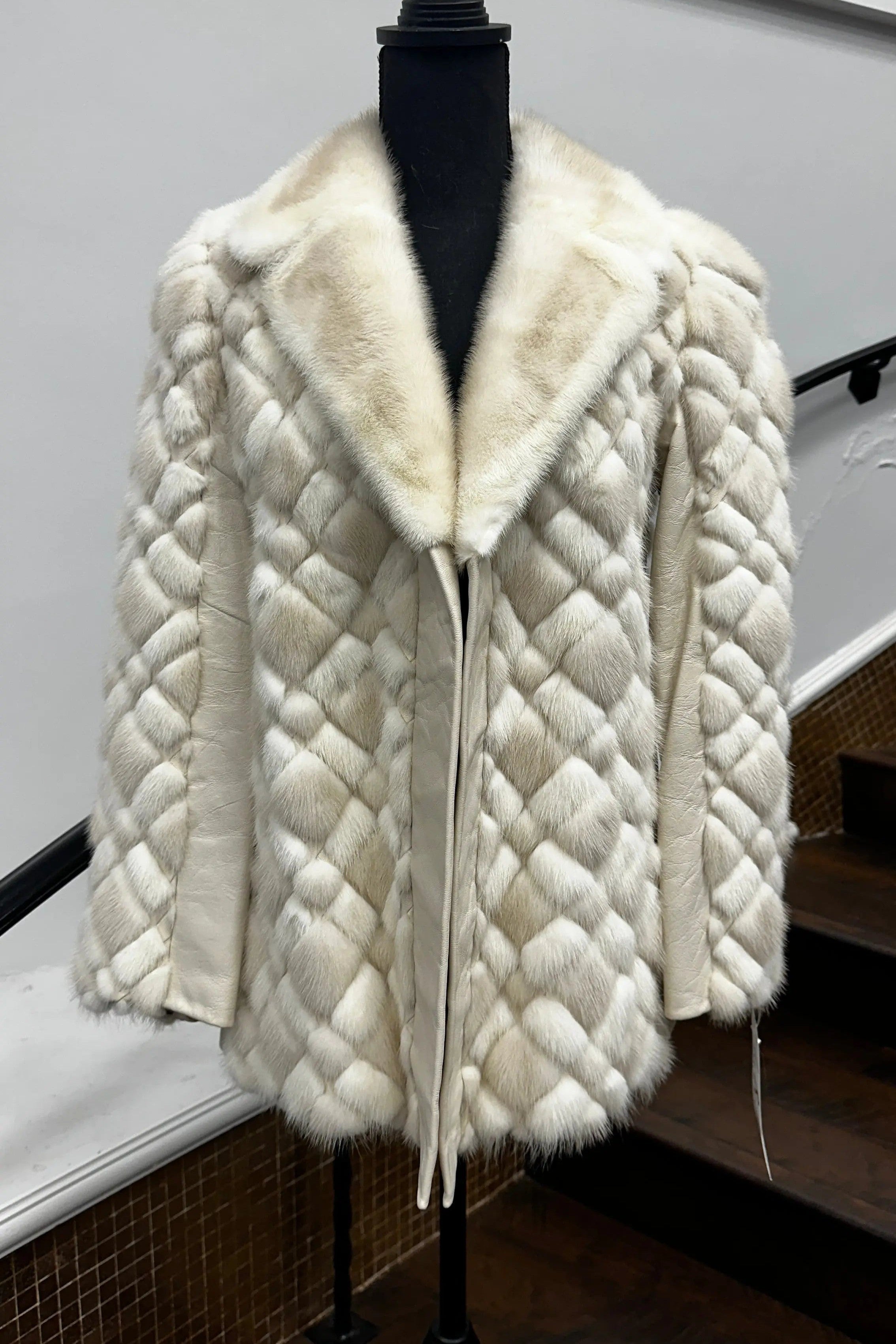 Vintage Tourmaline Mink & Leather Jacket