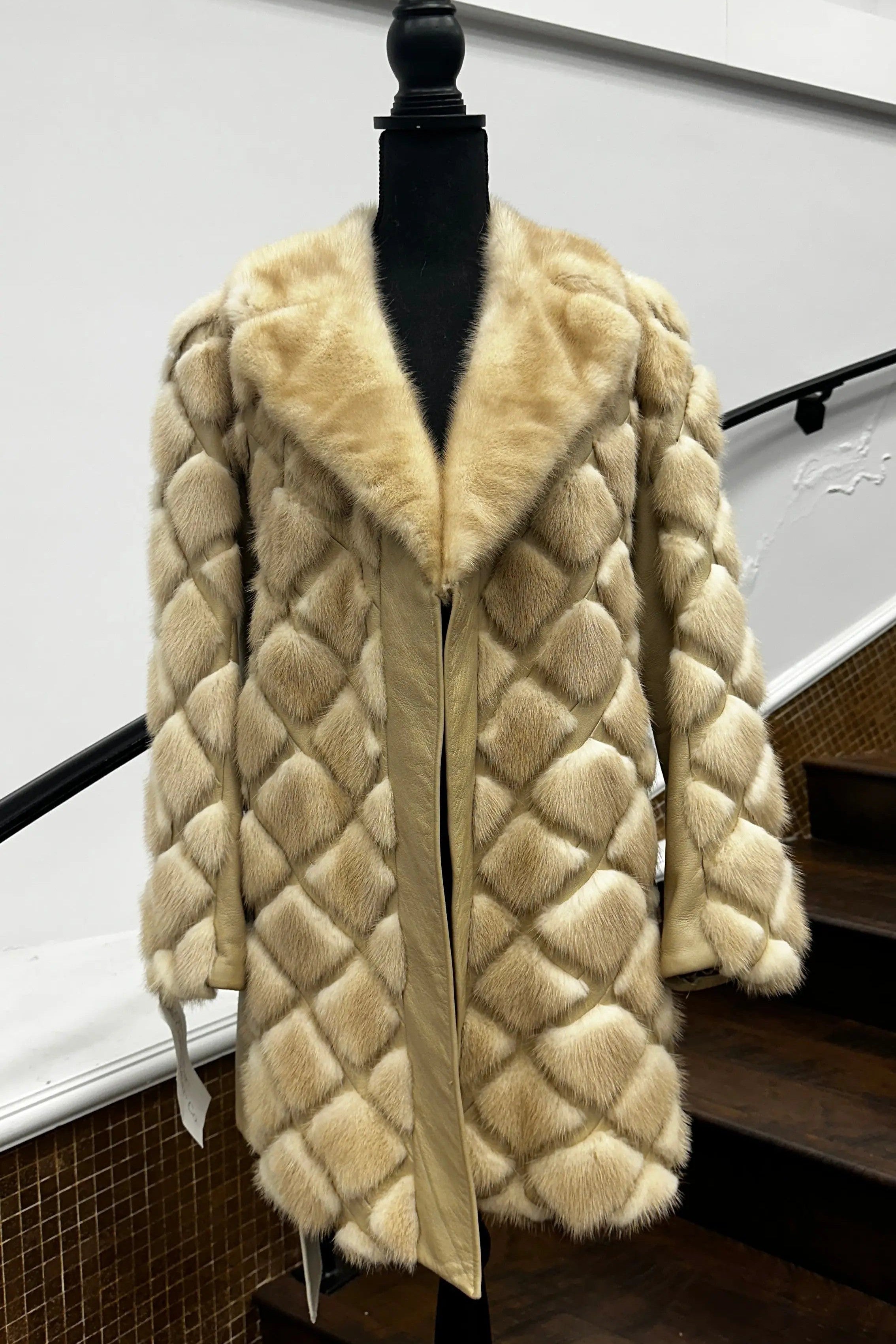 Vintage Tourmaline Mink & Leather Stroller