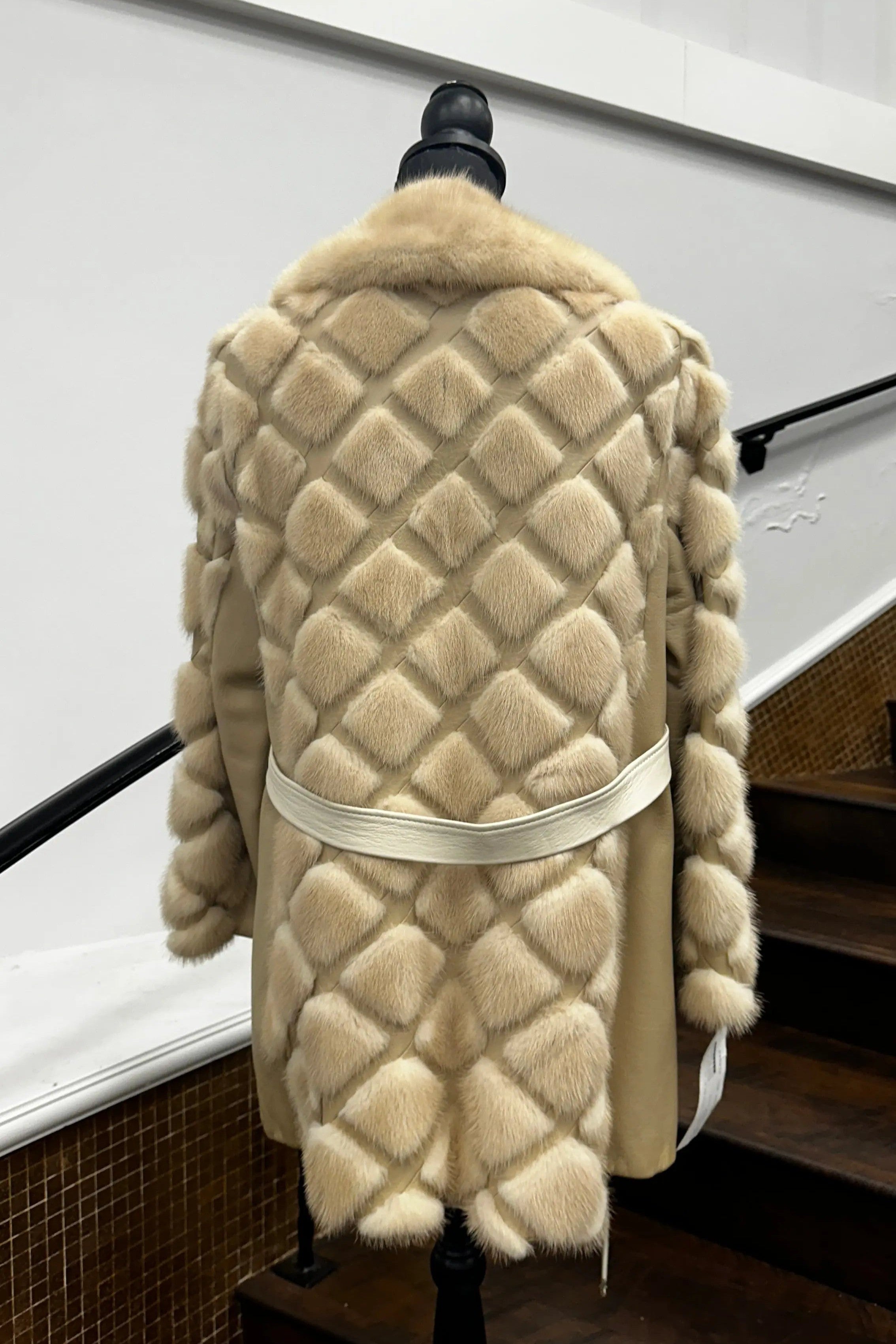 Vintage Tourmaline Mink & Leather Stroller