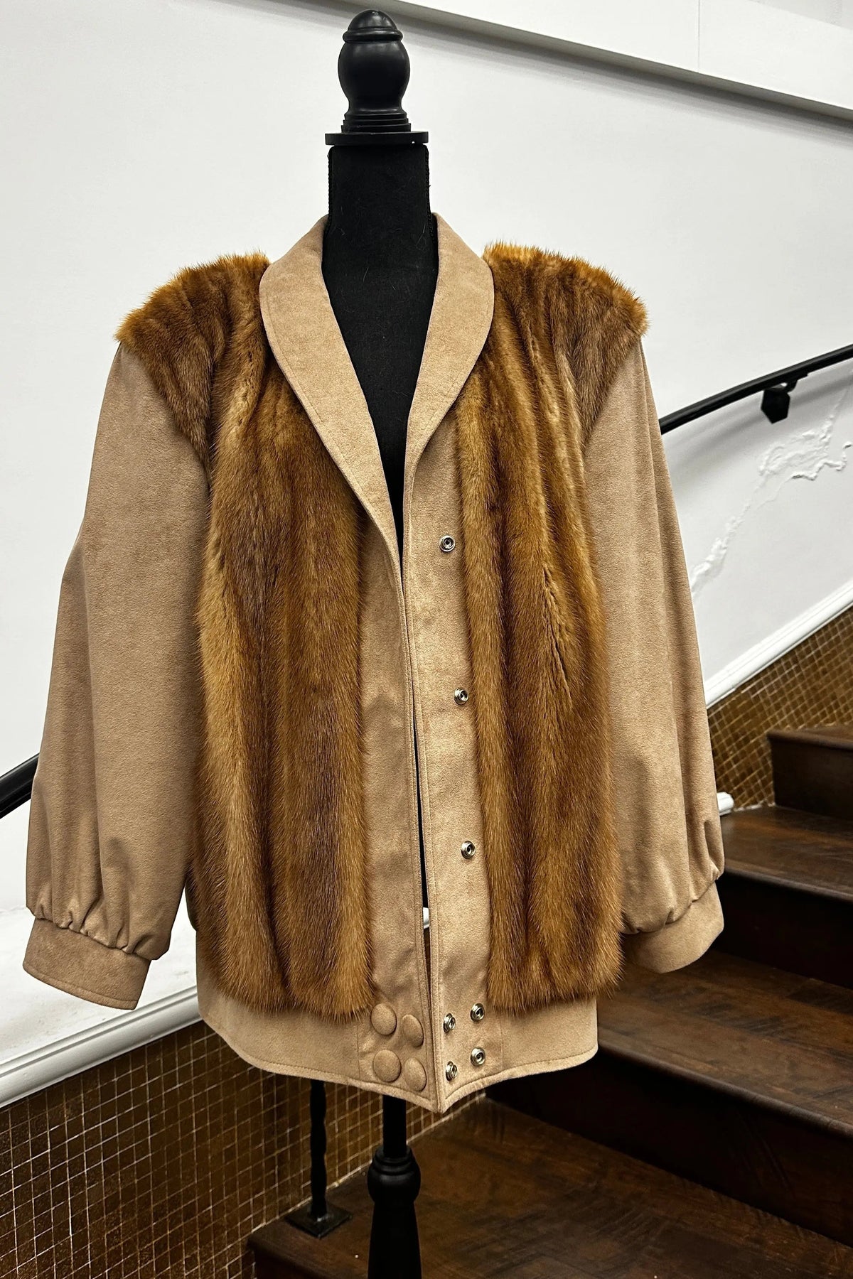 Vintage Ultra Suede & Mink Jacket