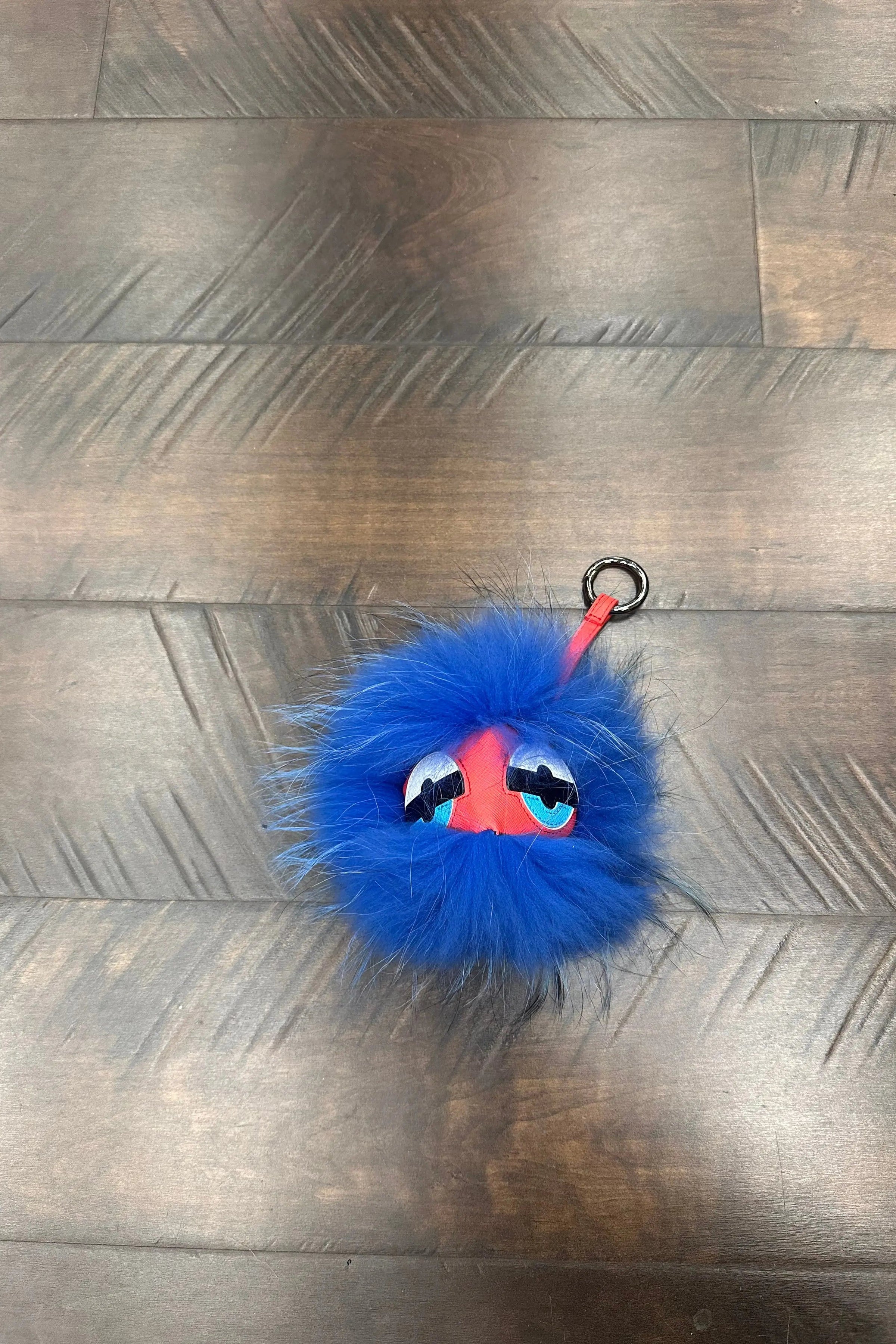 Light Blue/Red Monster Keychain