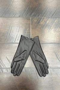 Leather Gloves w/ Ribbed Top