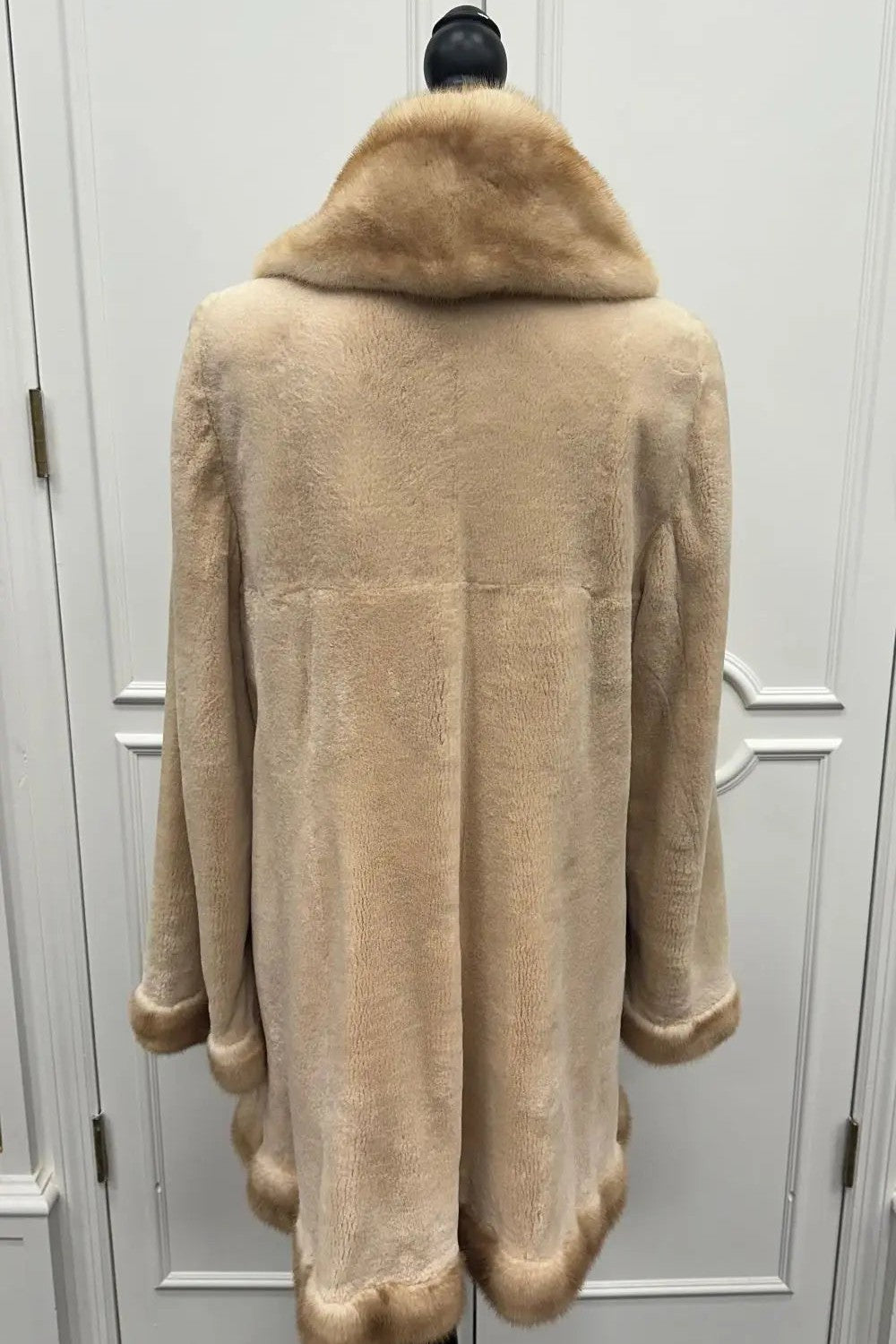 Blush Rose Sheared Mink 3/4 Coat