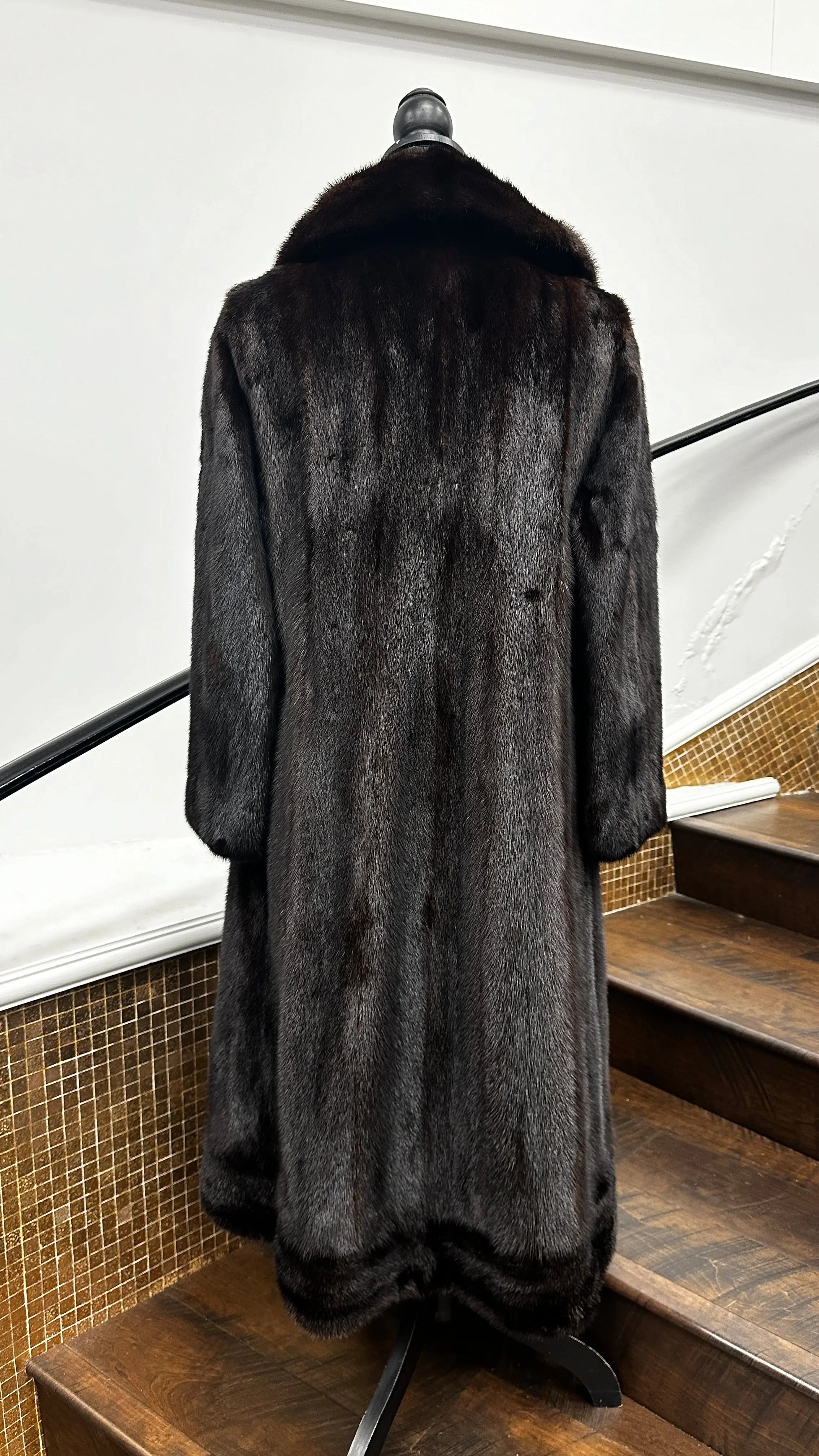 Vintage Mahogany Mink Reversible 7/8 Coat