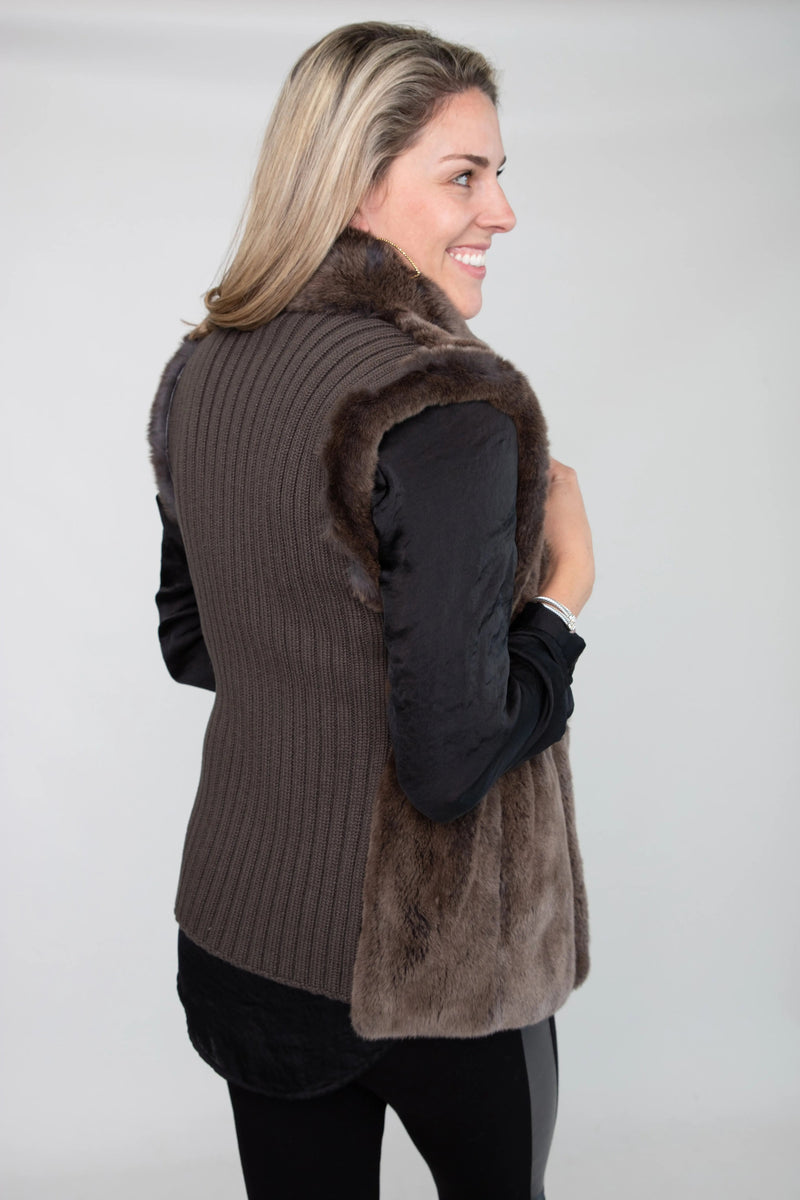 Charcoal/Brown Rexx Reversible Vest