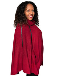 Berry Wool/Cashmere Cape Style Jacket