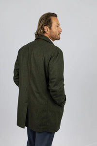 Men's Wool/Cashmere-Green Coat